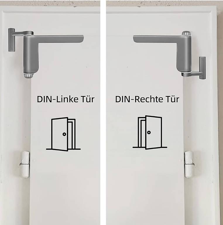 AXA Türschließer Set 2 Stück - Automatischer Türschließer Mit Feststellfunktion Weiß