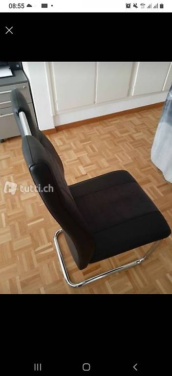 1 Stuhl schwarz-anthrazid