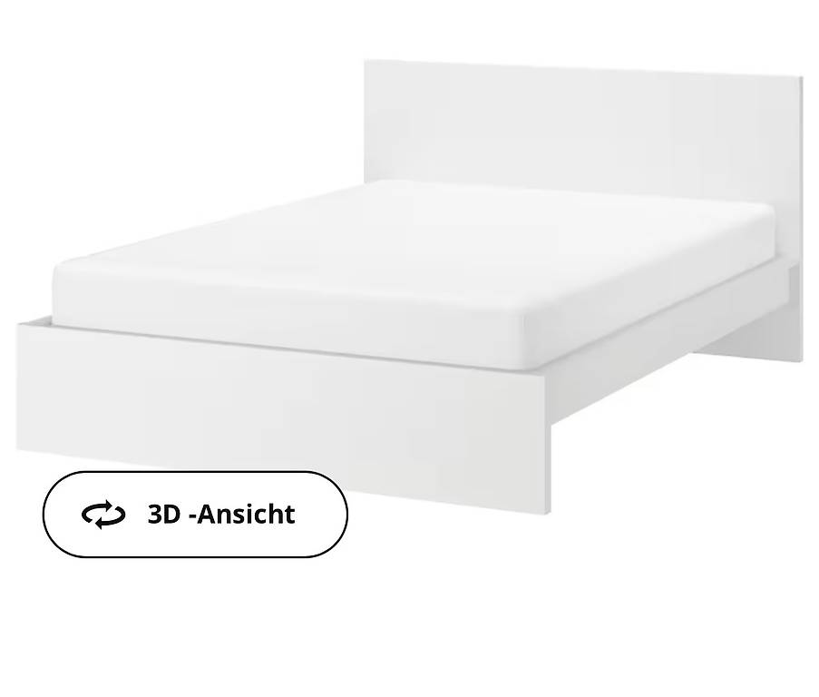 Malm popular Bett 140x200 (inkl. Schubladen & Lattenrost)