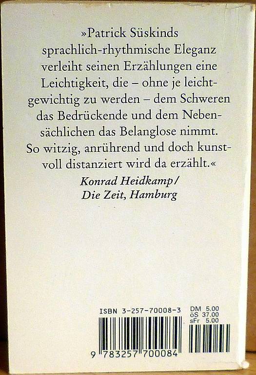 Drei Geschichten und eine Betrachtung Patrick Süskind im Kanton St. Gallen tutti.ch