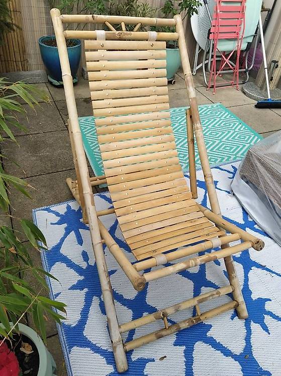Bambus Relax Sessel Liegestuhl Terrassen Stuhl, neu im Kanton