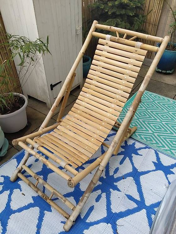 Bambus Relax Sessel Liegestuhl Terrassen Stuhl, neu im Kanton