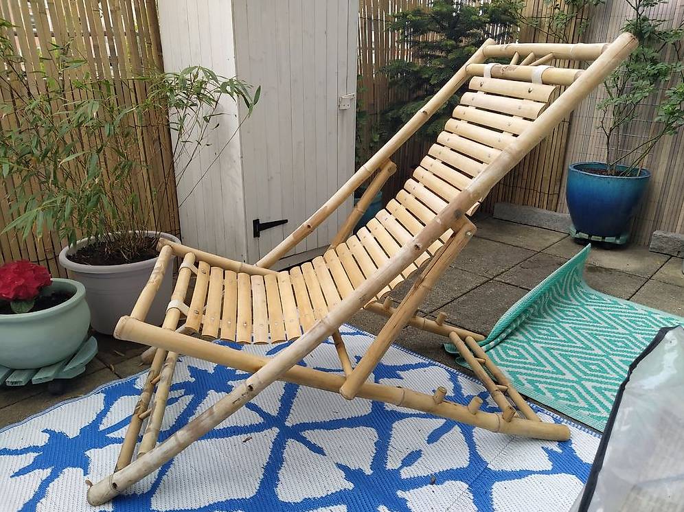 Bambus Relax Sessel Liegestuhl Terrassen Stuhl, neu im Kanton