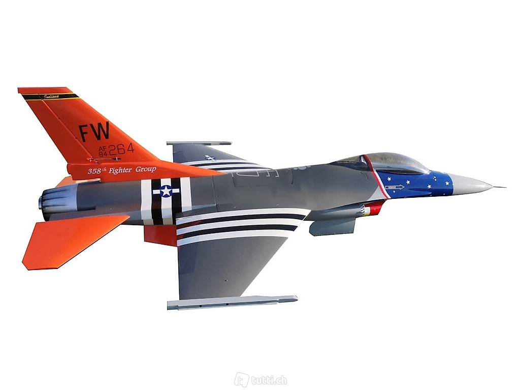  F-16 Fighting Falcon Turbinen-Jet, Spw 1344mm, ARF mit EZFW