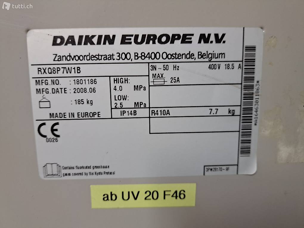  Daikin VRV III und 4 Klimaanlagen