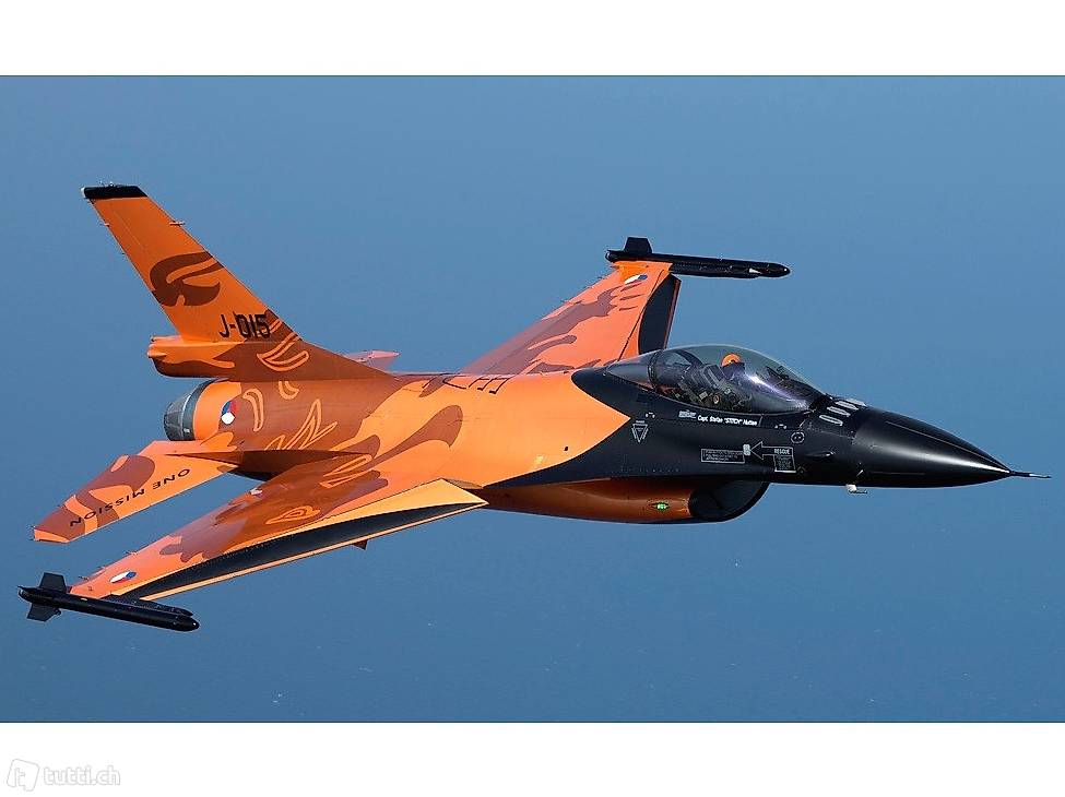  F-16 Fighting Falcon Turbinen-Jet orange, Spw 1344mm, ARF