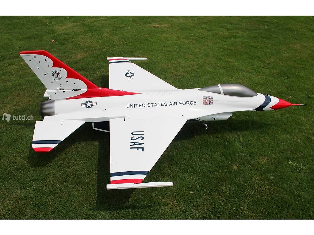  PRE-Tuned F-16 Thunderbird Turbinen-Jet, Spw 1344mm, m. EZFW