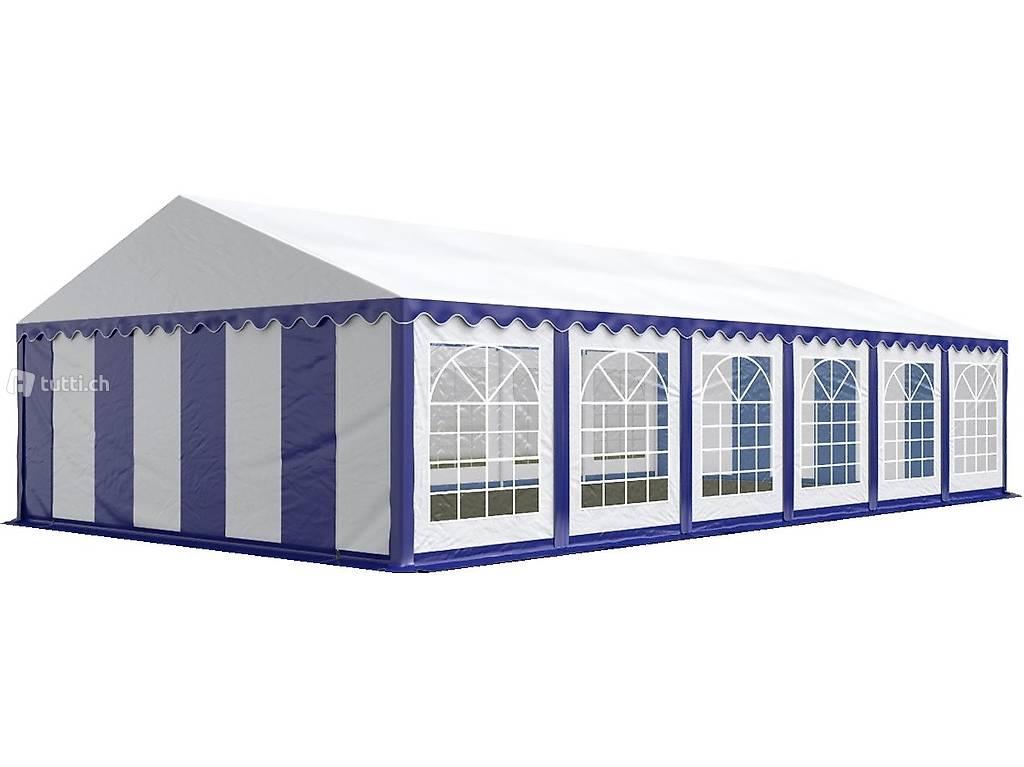  PROFI Festzelt / Partyzelt PVC 6x12 Meter blau, HEBU-Tent