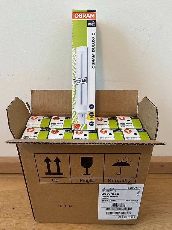 10x Osram Dulux D 26W/830 1750 lm