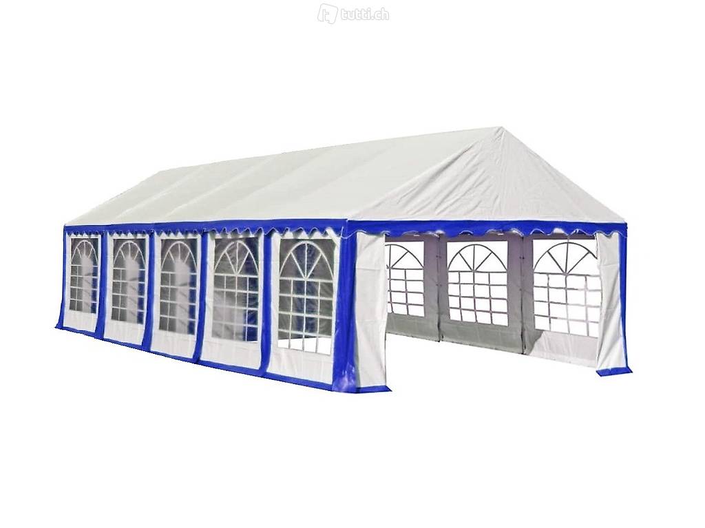  PROFI Festzelt / Partyzelt PVC 6x12 Meter blau, HEBU-Tent