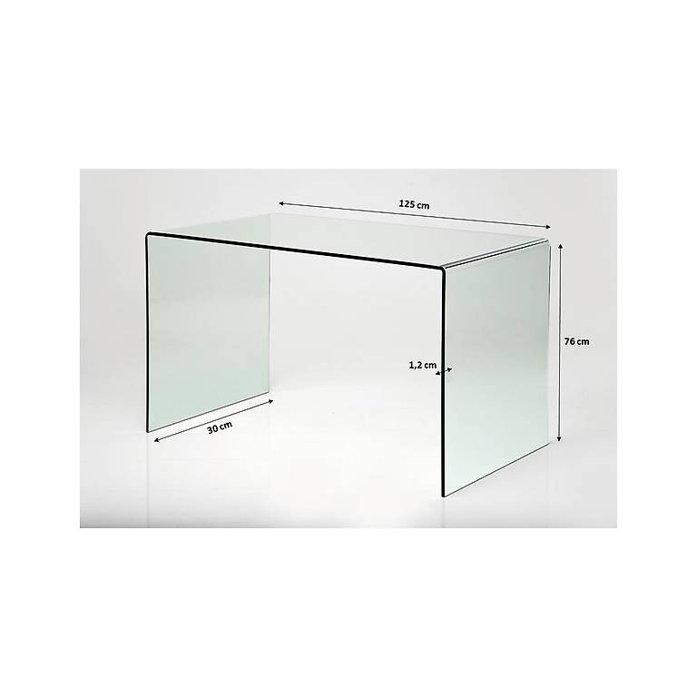 KARE Design Schreibtisch Clear Club 125x60 cm Glas