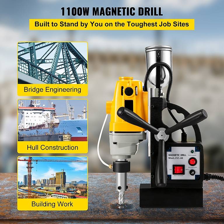 Perceuse Magnétique 1100W Kit Diamètre 40mm Profondeur 125mm Canton ...