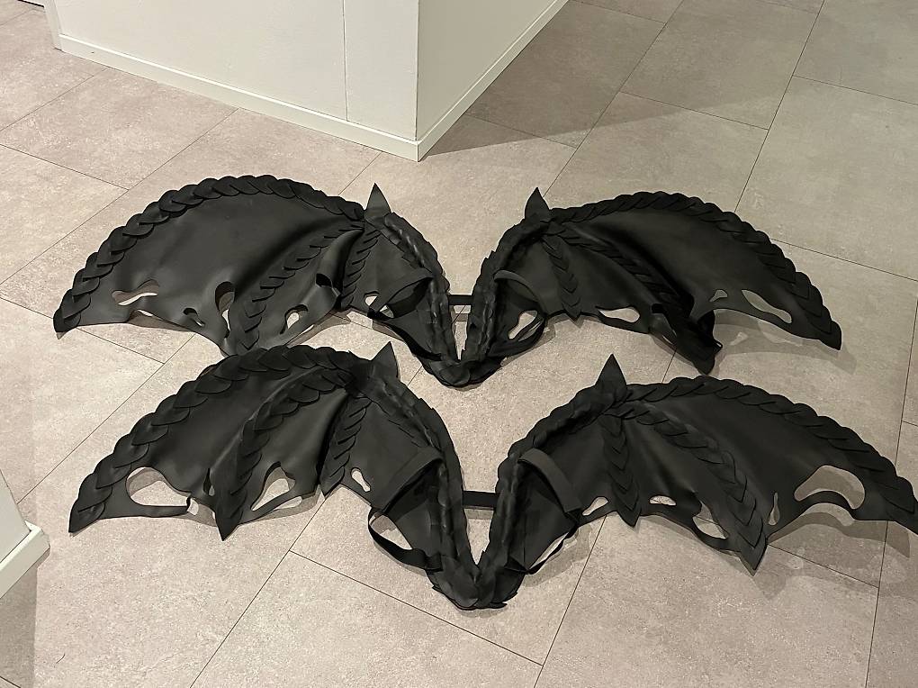Fledermausflügel Cosplay Schwarz - Halloween Kostüm Accessoire Für Erwachsene