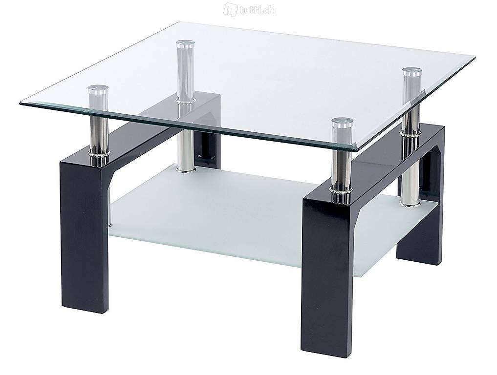 Design Wohnzimmer Couch Glastisch Glas Beistell-Tisch in Zug kaufen