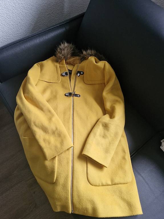 Kapuze Esprit Karo Mantel Esprit Wollmantel Gelb ESPRIT Mantel S