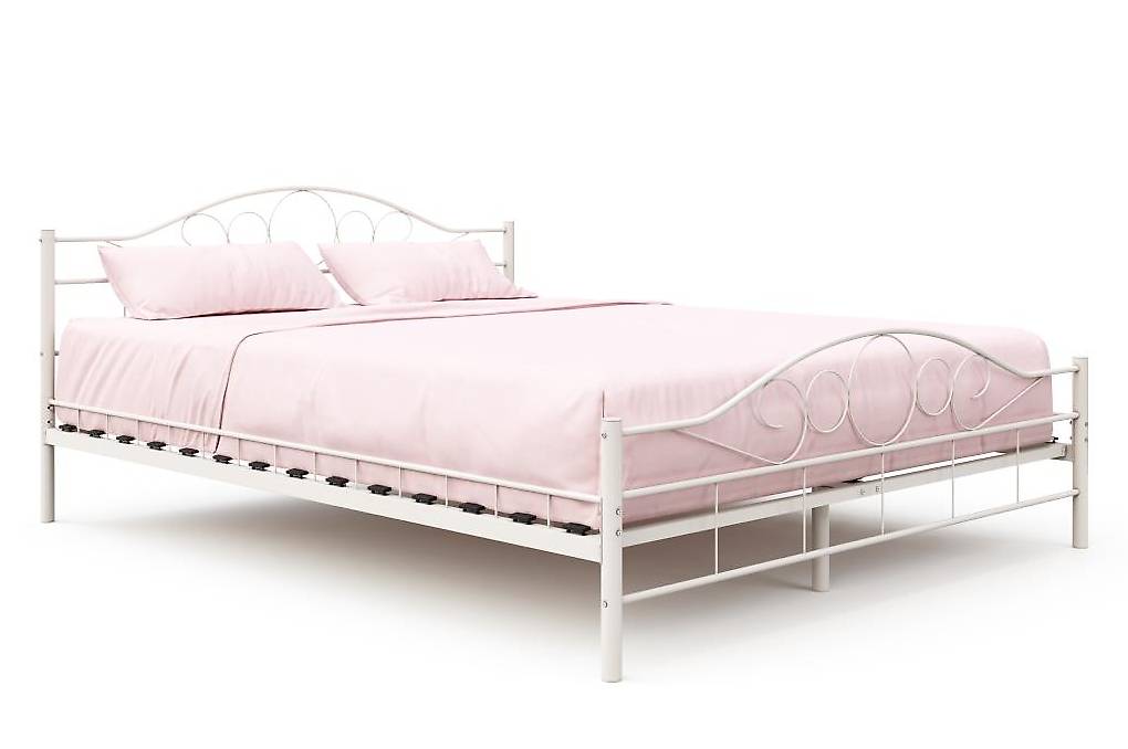 48h LIEFERUNG > Metallbett AURELIE 160 x 200 cm weiss