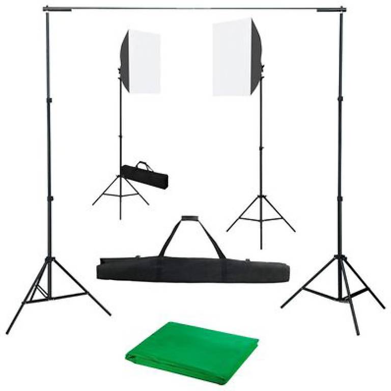 Fotostudio-Set mit Softboxen und Hintergrundsystem 193636