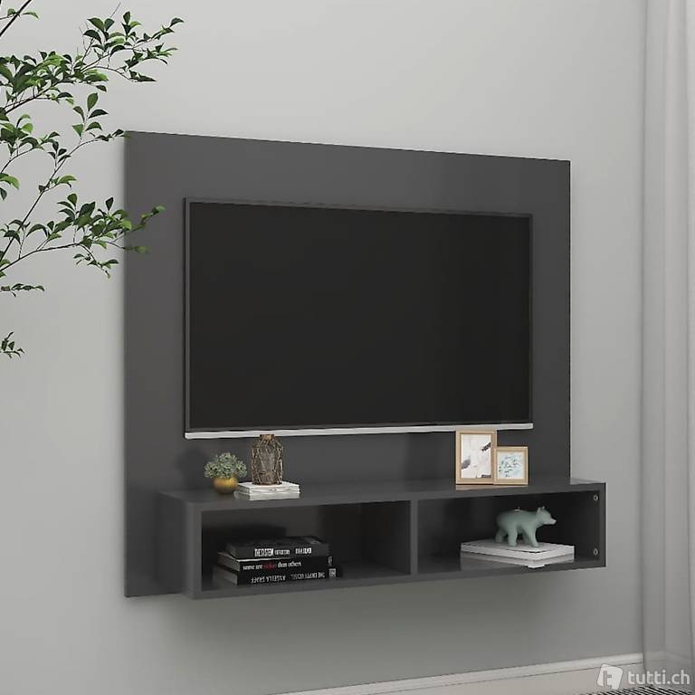  TV-Wandschrank Grau 102x23,5x90 cm Holzwerkstoff