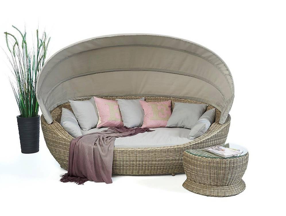 Gratis Lieferung - Outdoor Rattan Liege rund natural in St. Gallen