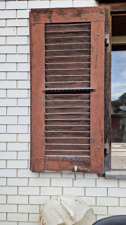 WADORN Puppenhaus Fensterläden 1:12 - 4er Set Naturholz Für Miniaturhäuser