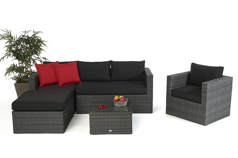 Gartenmöbel Rattan Lounge mix-grau - Lieferung CHF 0.- in ...