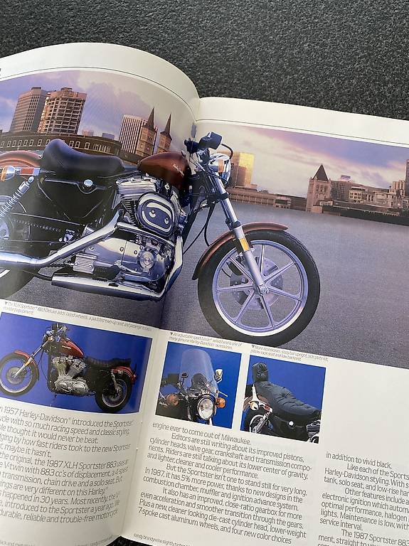 HarleyDavidson Prospekt, Katalog, Broschüre 1987 englisch im Kanton