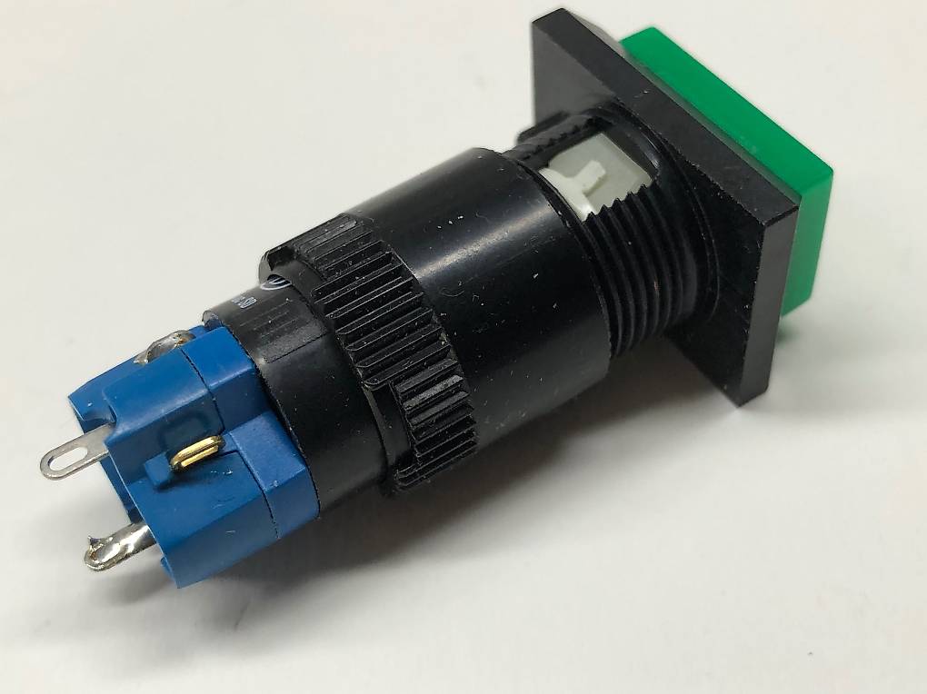 SeKi Edelstahl Druckschmitter 25mm Flach - Vandalensicherer Rastschalter Mit IP65