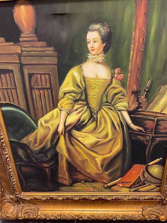 Adlige Im Alten Peru 5 Buchstaben Gemälde mit goldigem Barock-Holzrahmen "Adlige" im Kanton Zürich - tutti.ch