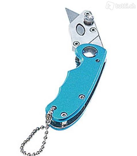  Profi-Mini-Cuttermesser mit Klappsystem und Schlüsselbund-Ke