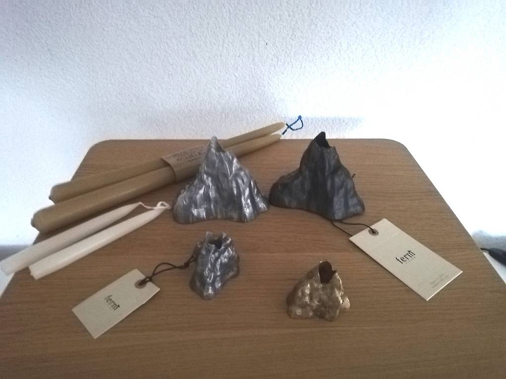 Bougeoir acier Candle Pin Noir Eno en acier design