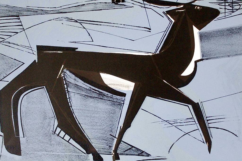 GOTTFRIED TRITTEN (Swiss, 1923-2015) Hirsch, Lithographie