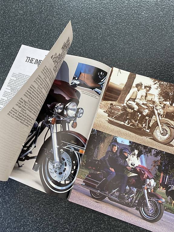 Harley Prospekt, Katalog, Broschüre Electra Glide 1986 im Kanton Zürich