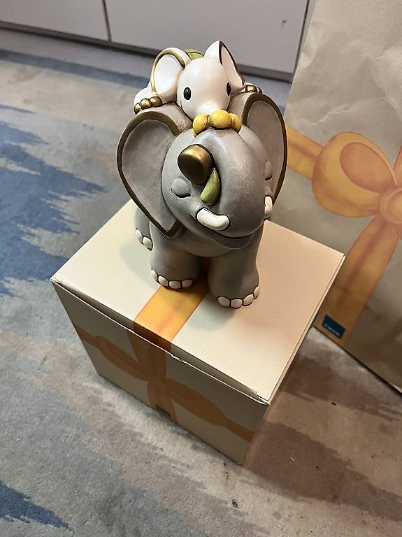 Thun Mini-Elefant Elly Glücksbringer - Keramik Figur 5,1x4,6x5,5cm | Tier Kollektion