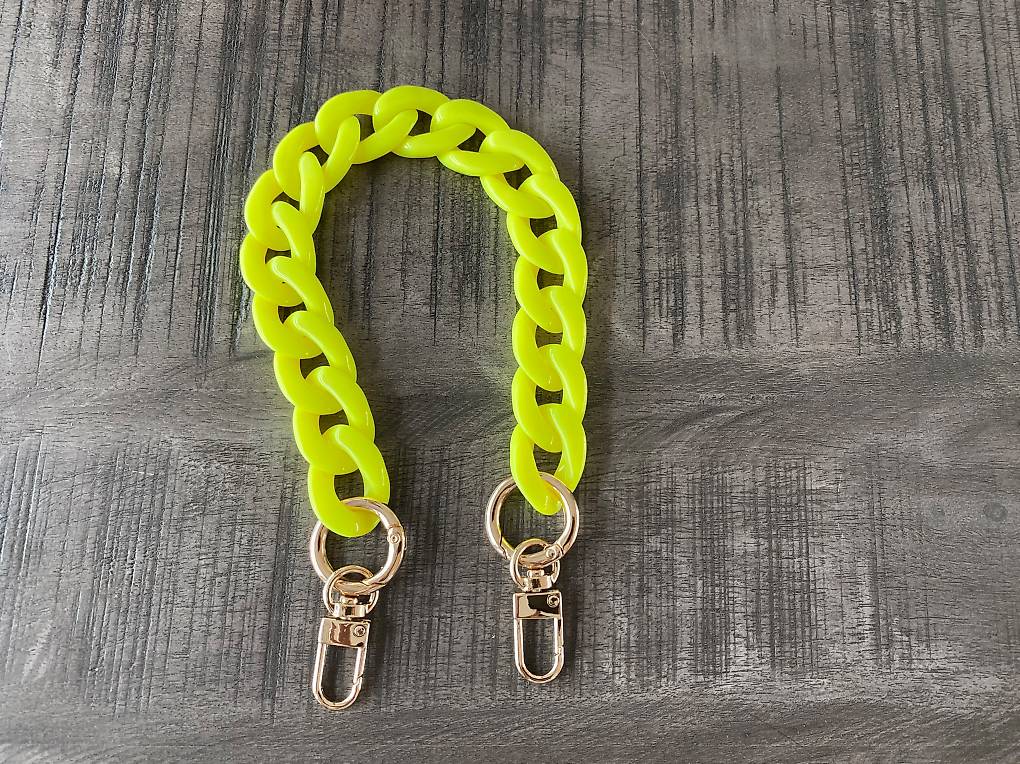 Acryl Taschenkette Für Handtaschen | Ersatz Schultergurt | DIY Kette In Grün 120cm