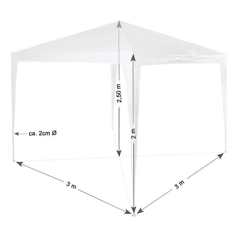 Pavillon Baraban 3x3m mit 3 Seitenteilen (Gratis Versand) 2 Cantone ...