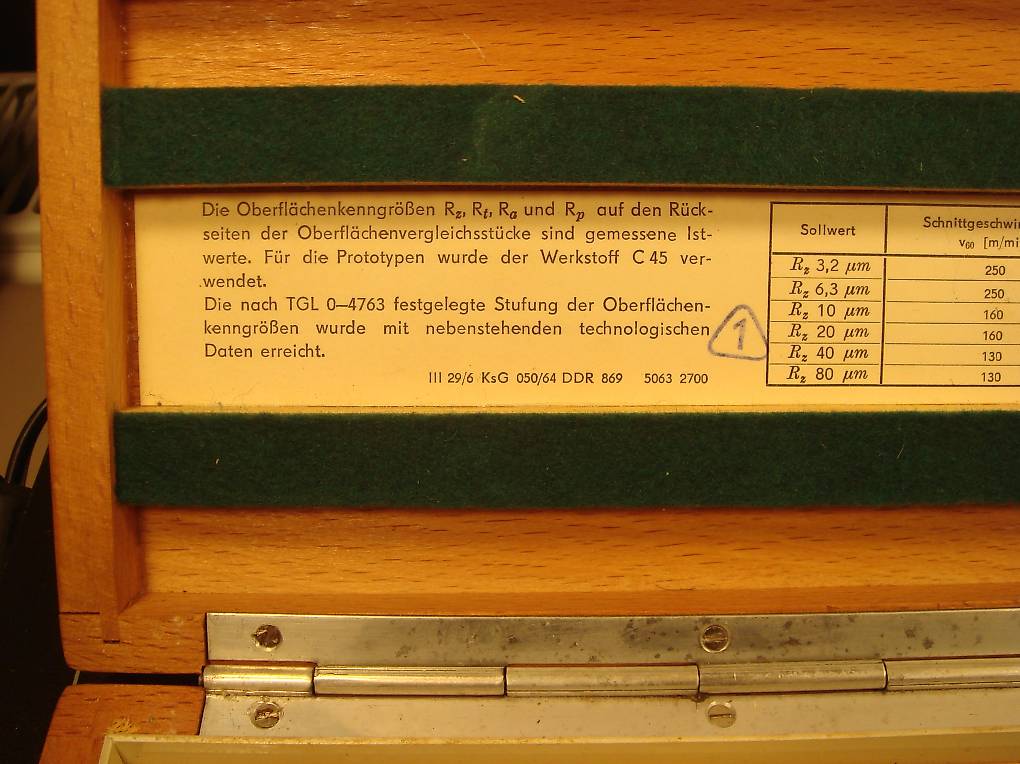 Oberflächen Rauheit Mess Muster Drehen Rz, Rt, Ra, Rp im Kanton Thurgau ...