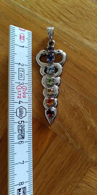 Kette Chakra Anhänger Orgonit 7 Chakren Orgon Hals Reiki Yoga Edelstein Energie E Chakra Anhänger Silber
