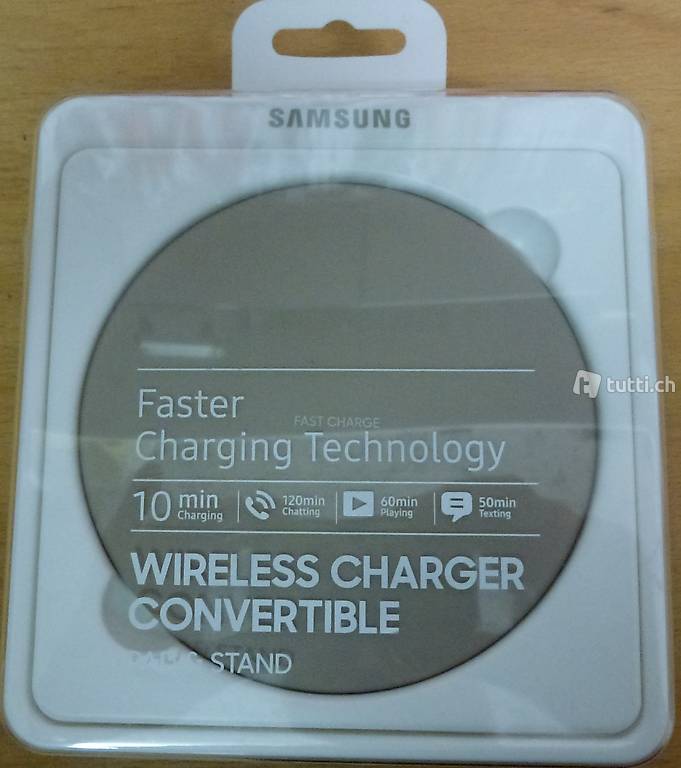 Samsung Wireless Charger Convertible Pads-Stand Braun neu