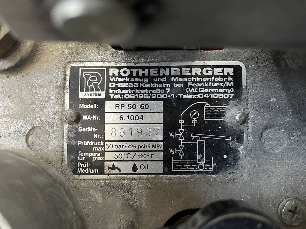 Rothenberger Heizungs Prüfpumpe RP50 im Kanton Thurgau - tutti.ch