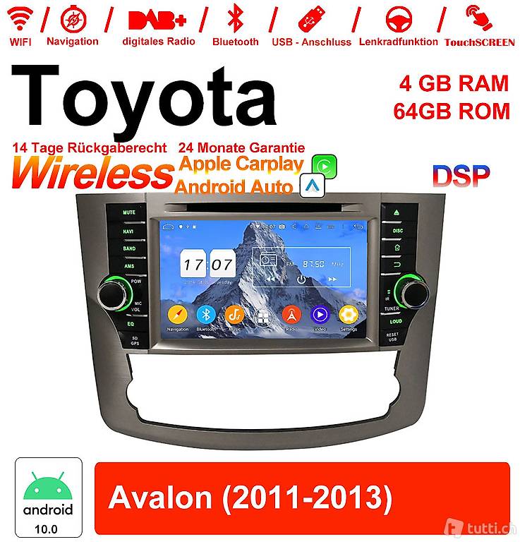  Android 10.0 Autoradio Für Toyota Avalon 2011-2013 Mit WiFi