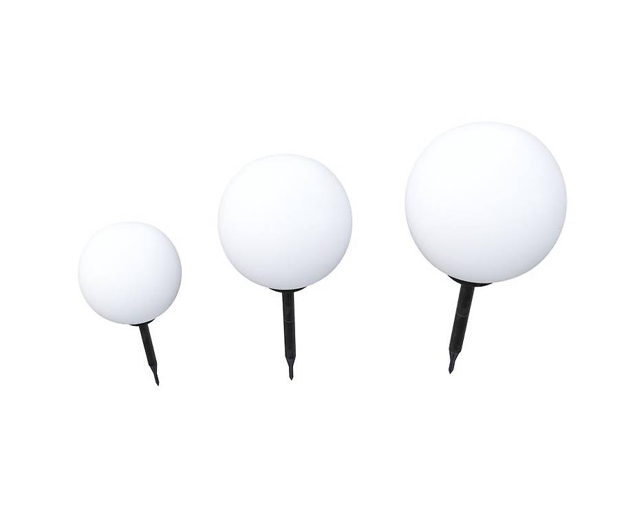 [EXPRESS-VERSAND >> ] LED Solarlampe rund Set 3-teilig 20 /