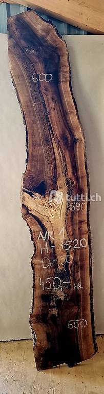  Nussbaum Holz 5 Stück ab 2900mm bis 3560mm Länge