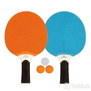  Outdoor Tischtennis-Set Blau/Orange/Hellgrau