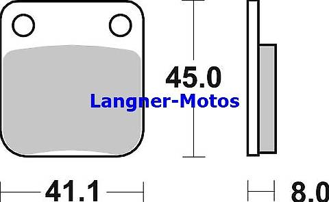 Accossato Bremsbeläge Agpa13or – Für Honda SH 100 (ab 1997), Organische Mischung