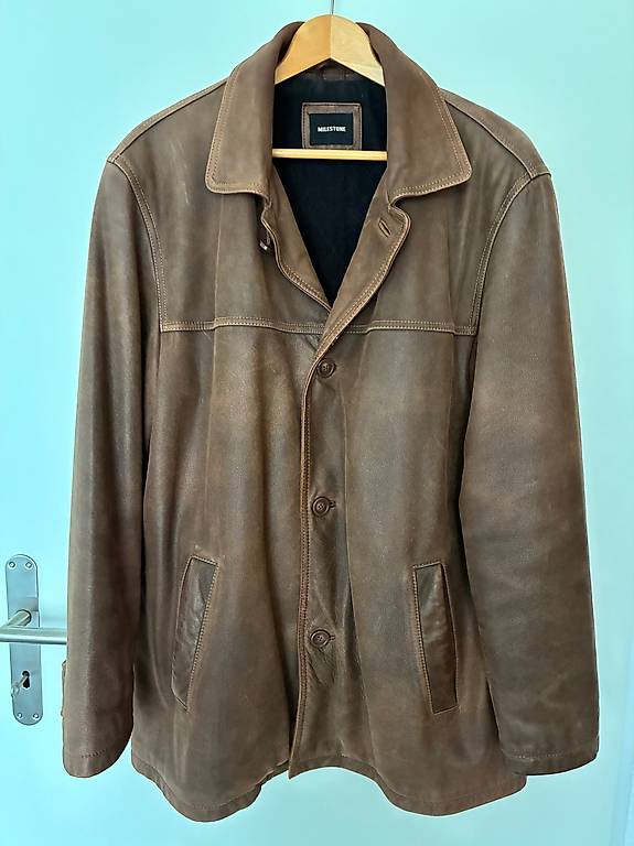 Wunderschone Lederjacke Vintage Herren Bild