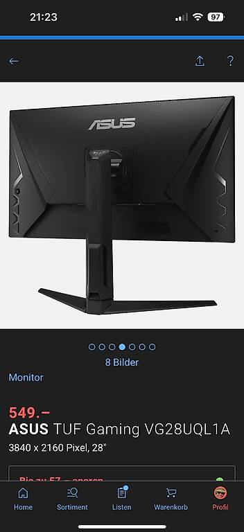 4k 144hz tuf asus monitor im Kanton Aargau - tutti.ch