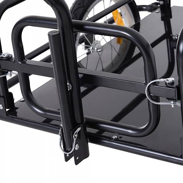 Rimorchio Per Bicicletta 2 In 1 – Carrello Trainabile/Portatile – Telaio In Ferro, Ruote 40 Cm, Portata 40 Kg