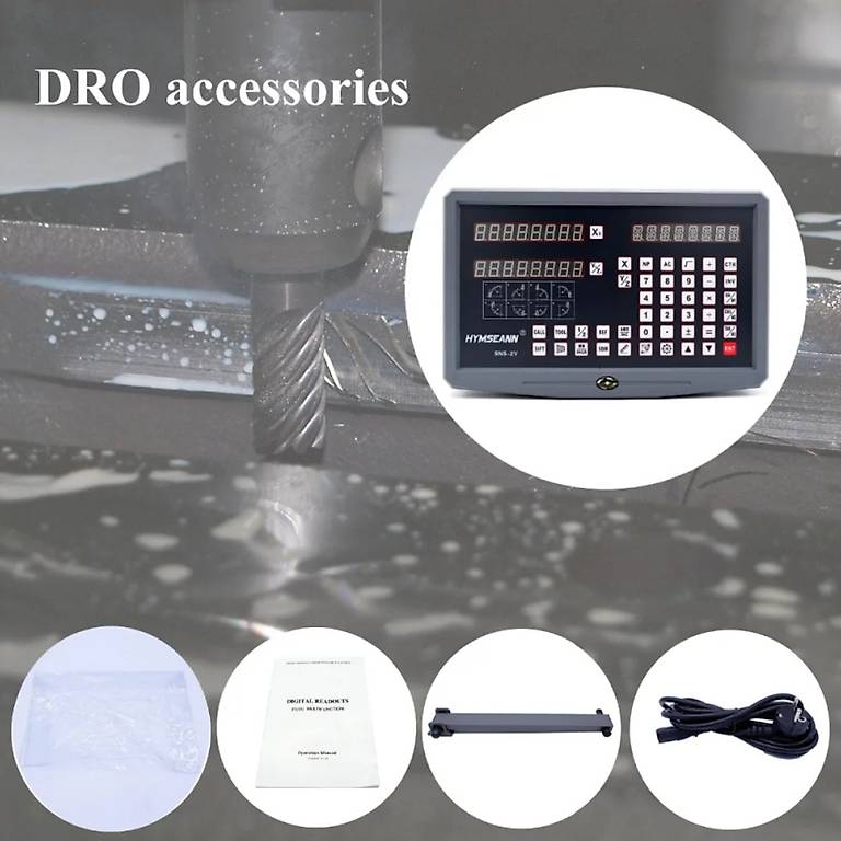 3-Achsen LCD DRO Digitalanzeige 5 µm TTL – Für Drehmaschine, Fräsmaschine, Schleifmaschine, Versand Aus DE
