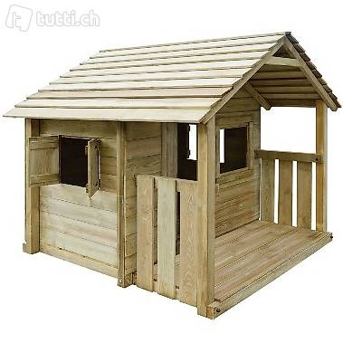  Spielhaus mit 3 Fenstern 204x204x184 cm Holz