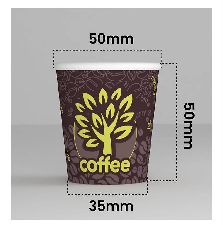 Perla 1000 Einweg-Kaffeebecher Aus Papier, 75 Ml – Biologisch Abbaubar & Kompostierbar